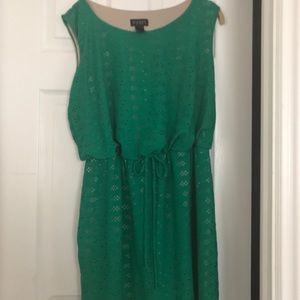 Green Eyelet Lace Dress